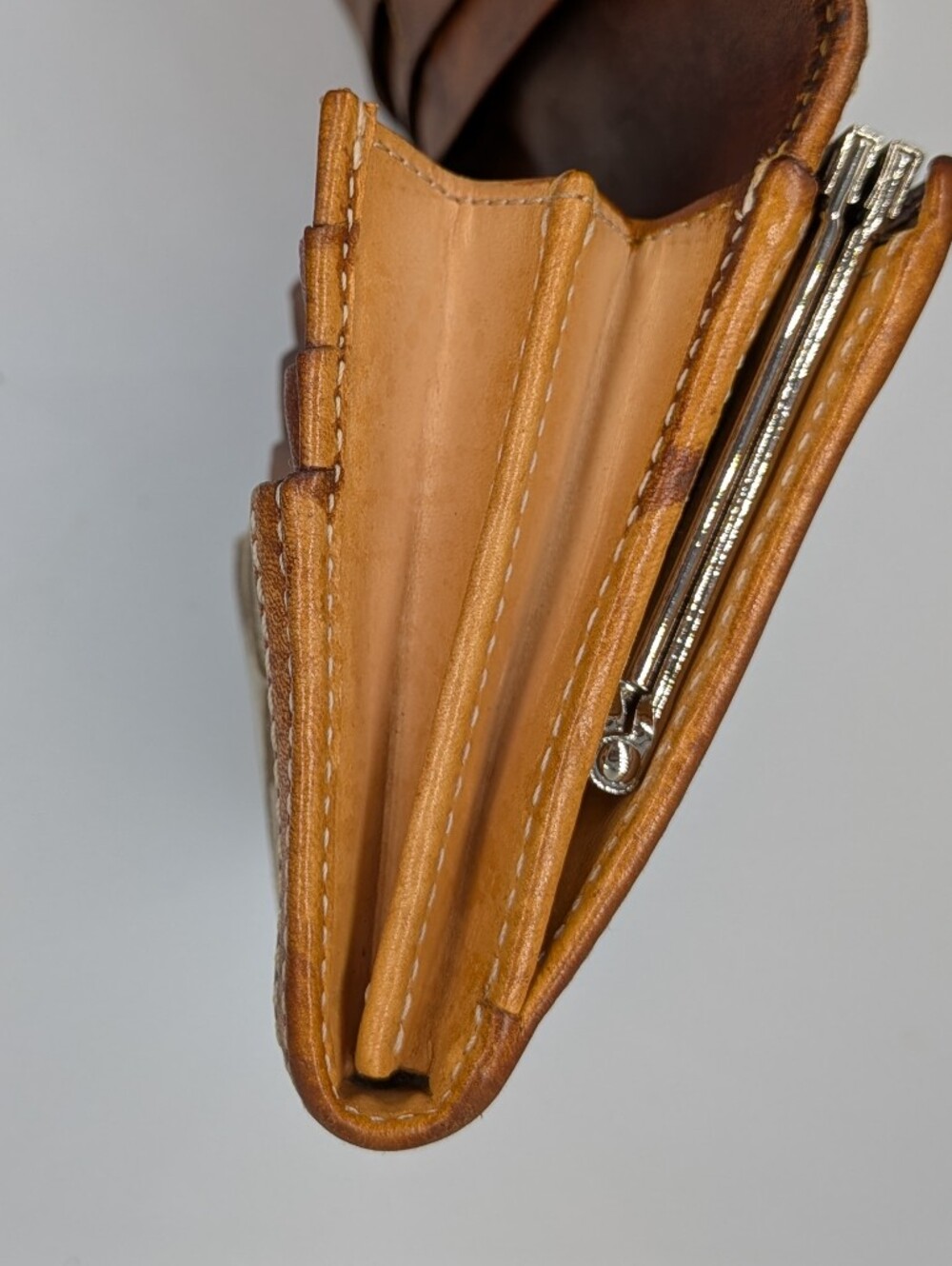 Coach Vintage Signature Kisslock Wallet Khaki Canvas Brown Leather Leatherware - Picture 13 of 16